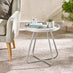 Lyon Cream Metal Garden Round Side Table