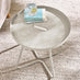 Lyon Cream Metal Garden Round Side Table