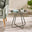 Lyon Green Metal Garden Round Side Table