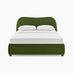 Mabel Green Velvet Ottoman Double Bed Frame