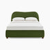 Mabel Green Velvet Ottoman Double Bed Frame