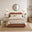 Mabel Orange Fabric Ottoman Double Bed Frame