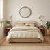 Mabel Cream Fabric Ottoman King Size Bed Frame