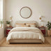 Mabel Cream Fabric Ottoman King Size Bed Frame