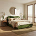 Mabel Green Velvet Ottoman King Size Bed Frame