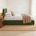 Mabel Green Velvet Ottoman King Size Bed Frame