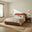 Mabel Orange Fabric Ottoman King Size Bed Frame