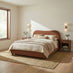 Mabel Orange Fabric Ottoman King Size Bed Frame