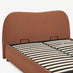 Mabel Orange Fabric Ottoman King Size Bed Frame