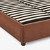 Mabel Orange Fabric Ottoman King Size Bed Frame