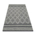 Maeve Grey Diamond Pattern Wool Rug 120x170cm