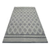 Maeve Grey Diamond Pattern Wool Rug 160x230cm