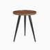 Malaya Round Walnut Wood 3 Leg Side Table