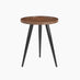 Malaya Round Walnut Wood 3 Leg Side Table