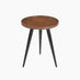 Malaya Round Walnut Wood 3 Leg Side Table