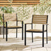 Malva Wood & Black 2 Seat Garden Dining Set