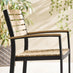 2x Malva Wood & Black Garden Dining Chairs