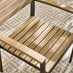 Malva Wood & Black 2 Seat Garden Dining Set