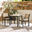 Malva Wood & Black 2 Seat Garden Dining Set