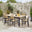 Malva Wood & Black 6-8 Seat Extending Table Garden Dining Set