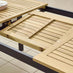 Malva Wood & Black 6-8 Seat Extending Table Garden Dining Set