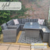 Marbella Grey Rattan 9 Seat Sofa Garden Dining Set