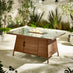 Marbella Beige Rattan 9 Seat Sofa Garden Dining Set with Firepit Table
