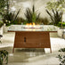 Marbella Beige Rattan 9 Seat Sofa Garden Dining Set with Firepit Table