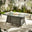 Marbella 6 Seat Grey Rattan Firepit Table Garden Dining Set
