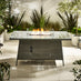Marbella 6 Seat Grey Rattan Firepit Table Garden Dining Set