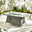Marbella Grey Rattan 6 Seat Garden Dining Table with Firepit