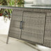 Marbella Grey Rattan 6 Seat Garden Dining Table with Firepit