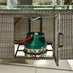 Marbella Grey Rattan 6 Seat Garden Dining Table with Firepit