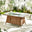 Marbella Beige Rattan 6 Seat Garden Dining Table with Firepit