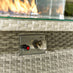 Marbella Grey Rattan 9 Seat Sofa Garden Dining Set with Firepit Table