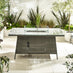 Marbella Grey Rattan 9 Seat Sofa Garden Dining Set with Firepit Table
