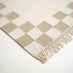 Matilda White & Beige Check Border Flatweave Rug 120x170cm