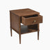Matterhorn 1 Drawer Square Walnut Wood Bedside Table