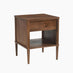 Matterhorn 1 Drawer Square Walnut Wood Bedside Table