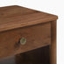 Matterhorn 1 Drawer Square Walnut Wood Bedside Table