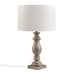 Maurice Grey Turned Wood Style Table Lamp
