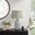 Maze Grey & Black Patterned Ceramic Round Table Lamp