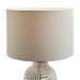 Maze Grey & Black Patterned Ceramic Round Table Lamp