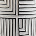 Maze Grey & Black Patterned Ceramic Round Table Lamp