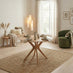 Mette Round Oak Veneer Dining Table 4 Oak Bonnie Chairs