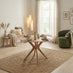 Mette Round Oak Veneer Wood 4-6 Seater Dining Table