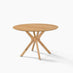Mette Round Oak Veneer Wood 4-6 Seater Dining Table