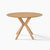 Mette Round Oak Veneer Wood 4-6 Seater Dining Table