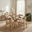 Mette Round Oak Veneer Dining Table 4 Oak Bonnie Chairs