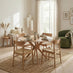 Mette Round Oak Veneer Dining Table 4 Oak Bonnie Chairs